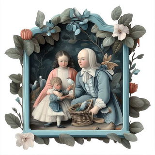 Hatchstring style, Midjourney V6.1: classical 18th-century oil painting