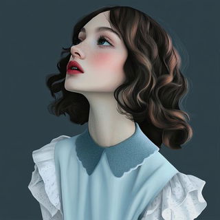Hatchstring style, Midjourney V6.1: photographic portrait of female protagonist