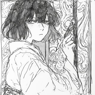 Pyrosignia style, Midjourney V6.1: black-and-white manga comic strip