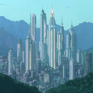 Pyramidscar style, Midjourney V6.1: megacity with futuristic bioarchitecture