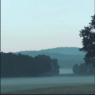 Pyramidscar style, Midjourney V6.1: realistic landscape photograph of quiet dawn