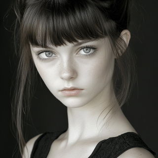 Neonplasm style, Midjourney V6.1: photographic portrait of female protagonist