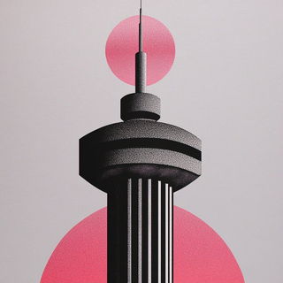 Fluorescent Pigment Circuit style, Midjourney V6.1: bold minimalist logo design for Istanbul city municipal services