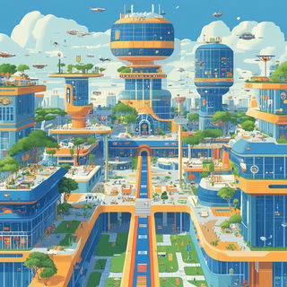 Mistink style, Midjourney V6.1: megacity with futuristic bioarchitecture