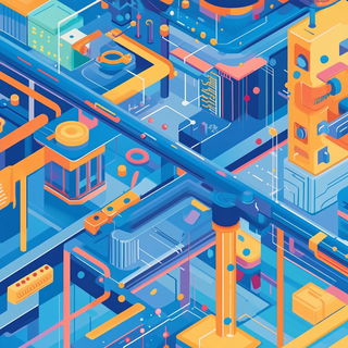 Mistink style, Midjourney V6.1: technical infrastructure blueprint schematics