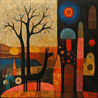 Floracrest style, Midjourney V6.1: traditional folk art