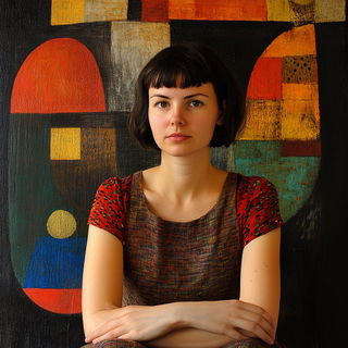 Floracrest style, Midjourney V6.1: photographic portrait of female protagonist