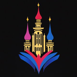 Needlepoint Pilgrimage style, Midjourney V6.1: bold minimalist logo design for Istanbul city municipal services