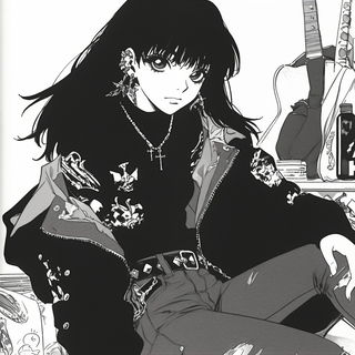 Needlepoint Pilgrimage style, Midjourney V6.1: black-and-white manga comic strip