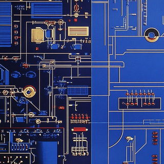 Needlepoint Pilgrimage style, Midjourney V6.1: technical infrastructure blueprint schematics