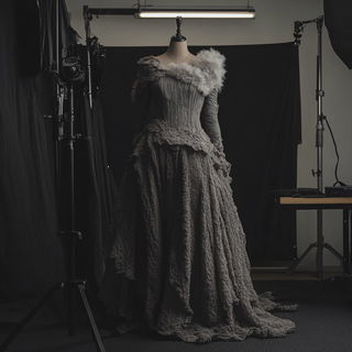 Visorbeam style, Midjourney V6.1: haute-couture fashion outfit