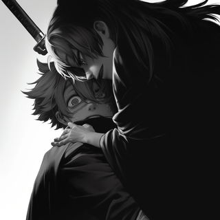 Visorbeam style, Midjourney V6.1: black-and-white manga comic strip