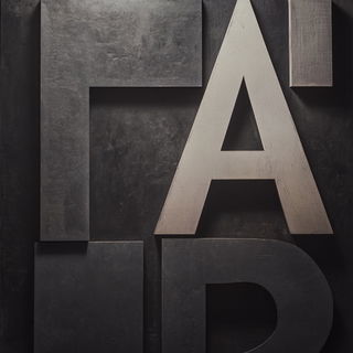Visorbeam style, Midjourney V6.1: typographic composition with large letters