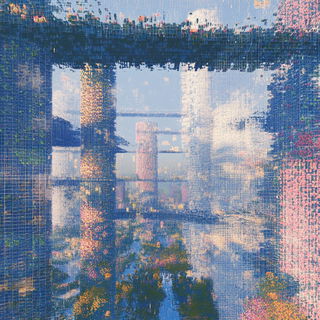 Inkshanshui style, Midjourney V6.1: megacity with futuristic bioarchitecture