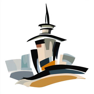 Fireleaf Observatory style, Midjourney V6.1: bold minimalist logo design for Istanbul city municipal services