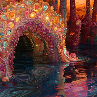Chromacadenza style, Midjourney V6.1: abstract 3D render