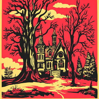 Brinevolt style, Midjourney V6.1: retro fairy-tale illustration