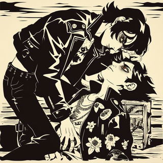 Brinevolt style, Midjourney V6.1: black-and-white manga comic strip