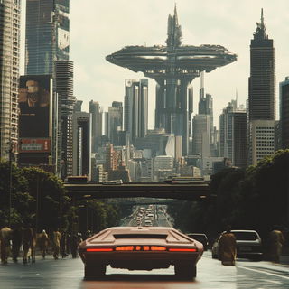 Sgraffito Mourning style, Midjourney V6.1: megacity with futuristic bioarchitecture