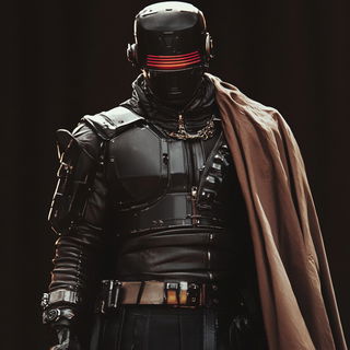 Sgraffito Mourning style, Midjourney V6.1: concept art character design of retropunk steam knight