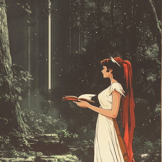 Sgraffito Mourning style, Midjourney V6.1: retro fairy-tale illustration