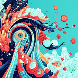 Gobelinstory style, Midjourney V6.1: abstract 3D render
