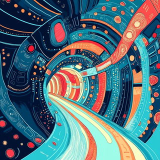 Gobelinstory style, Midjourney V6.1: technical infrastructure blueprint schematics