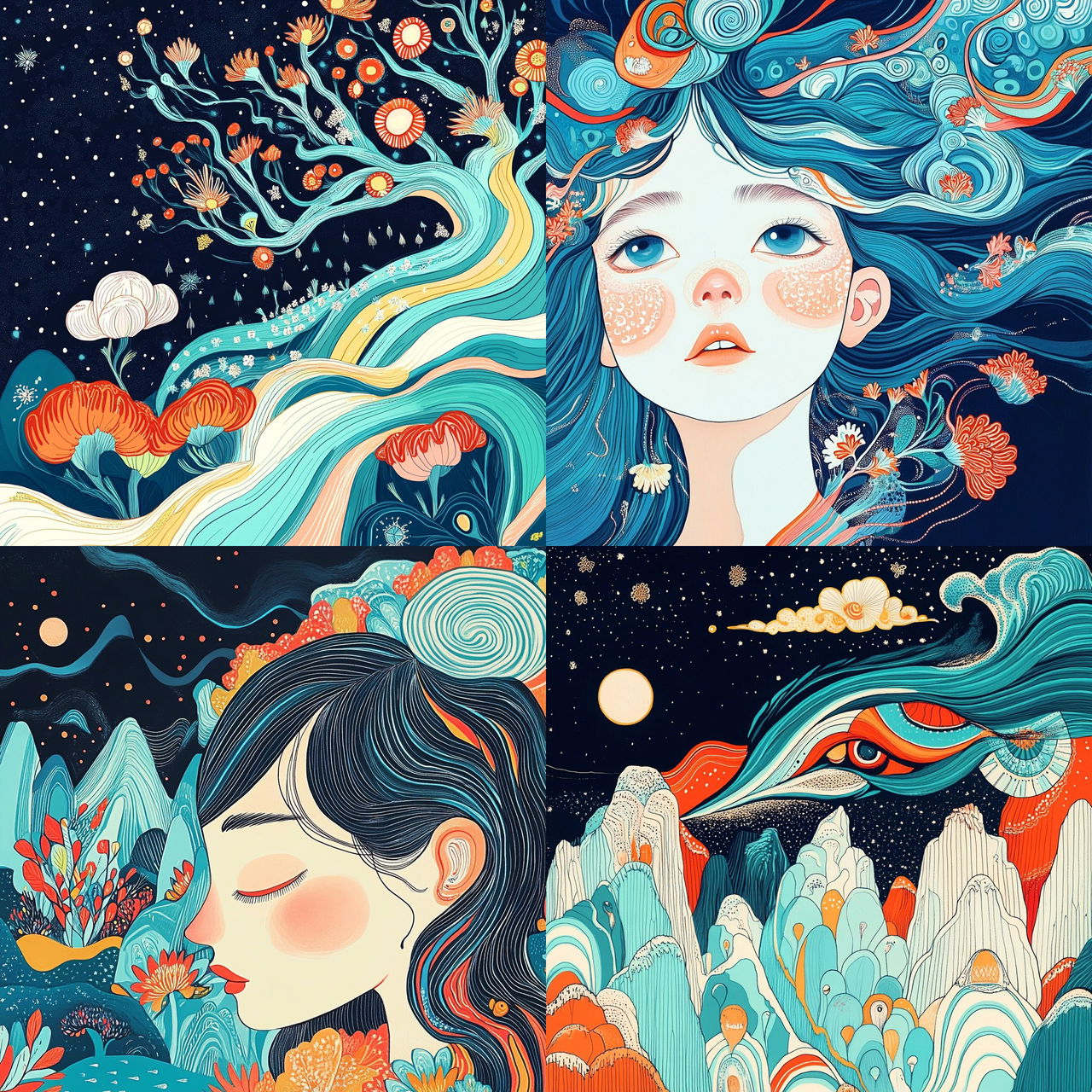 Gobelinstory style, Midjourney V6.1, render 1 of 4
