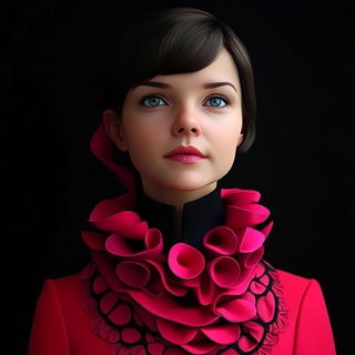 Glassfruit Axis style, Midjourney V6.1: photographic portrait of female protagonist