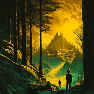 Chromawoven style, Midjourney V6.1: retro fairy-tale illustration