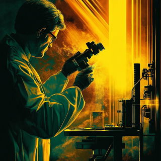 Chromawoven style, Midjourney V6.1: editorial illustration for popular scientific magazine cover