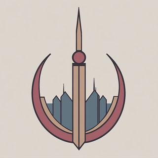 Harbour of Ash Reflections style, Midjourney V6.1: bold minimalist logo design for Istanbul city municipal services