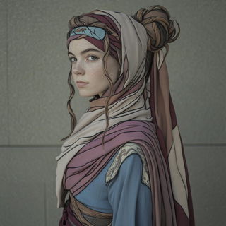 Harbour of Ash Reflections style, Midjourney V6.1: photographic portrait of female protagonist