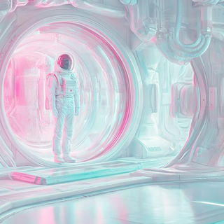 Pavilions Beyond the Lily Line style, Midjourney V6.1: cinematic shot from sci-fi movie