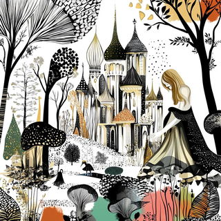 Isovacant style, Midjourney V6.1: retro fairy-tale illustration