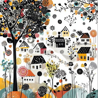Isovacant style, Midjourney V6.1: traditional folk art