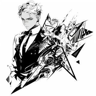 Isovacant style, Midjourney V6.1: black-and-white manga comic strip