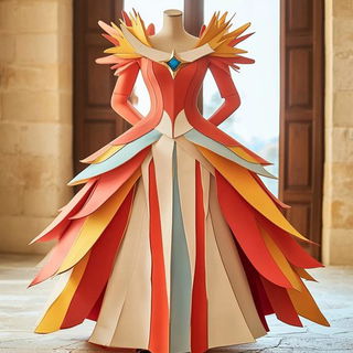 Dragonsteel Verdure style, Midjourney V6.1: haute-couture fashion outfit
