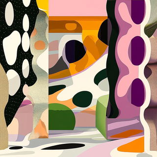Liminalisometria style, Midjourney V6.1: abstract 3D render