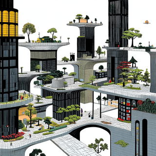 Tarnished Maw Metallurgy style, Midjourney V6.1: megacity with futuristic bioarchitecture
