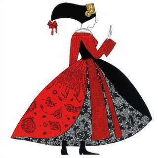 Tarnished Maw Metallurgy style, Midjourney V6.1: haute-couture fashion outfit