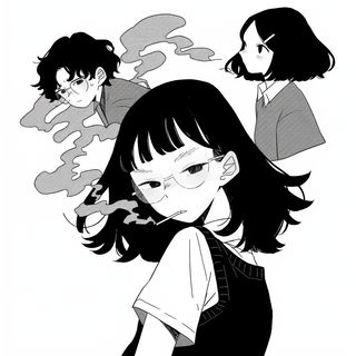 Tarnished Maw Metallurgy style, Midjourney V6.1: black-and-white manga comic strip