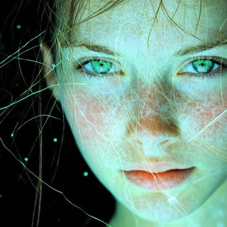 Arborglyph style, Midjourney V6.1: photographic portrait of female protagonist