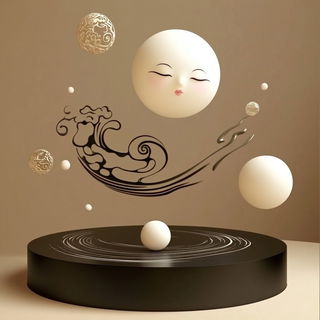 Silhouette Signal style, Midjourney V6.1: abstract 3D render