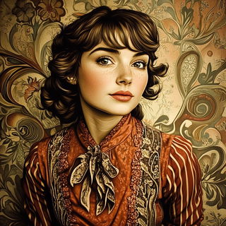 Ravenwheel Fair style, Midjourney V6.1: photographic portrait of female protagonist