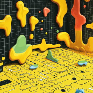 Amberglass Littoral style, Midjourney V6.1: abstract 3D render