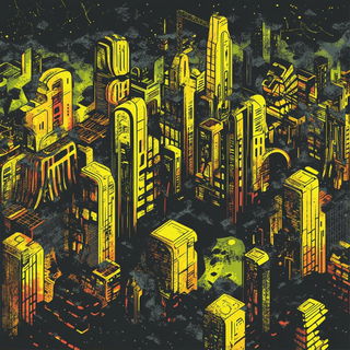 Amberglass Littoral style, Midjourney V6.1: megacity with futuristic bioarchitecture