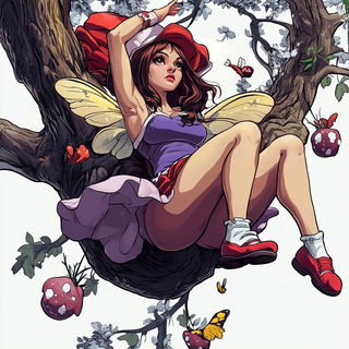 Mythoriso style, Midjourney V6.1: retro fairy-tale illustration