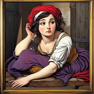 Mythoriso style, Midjourney V6.1: classical 18th-century oil painting