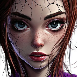 Mythoriso style, Midjourney V6.1: photographic portrait of female protagonist
